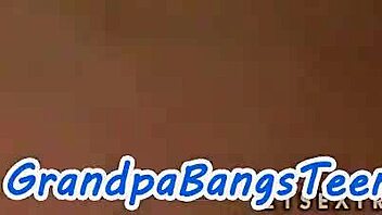 gorgeous teen, grandpa's old cock stretching you good?