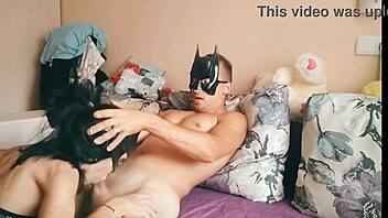 russian mature couple's homemade anal cowgirl ride