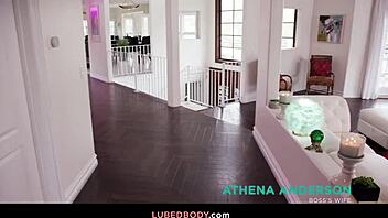 Boss's wife athena anderson surprises elias cash during nuru massage