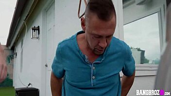 shy college teen skyler storm skips class for hot tub family fun