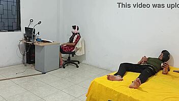 wanna see me jerk off while she watches so close? tease me back...