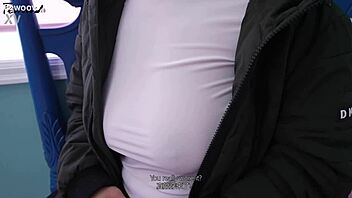 Pretty Korean girlfriend teases in black stockings