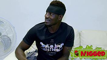 Young Beauty Fucks Two Black Bulls Blind Date Threesome!