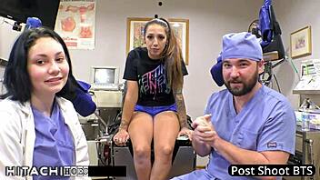 nurse lenna lux forces hitachi orgasms on me her guinea pig stefania mafra