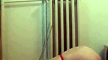 slave trained hard with belt and piss 😈💦🔥