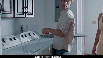 babysitter karlee grey caught sniffing panties gets rough pussy ride