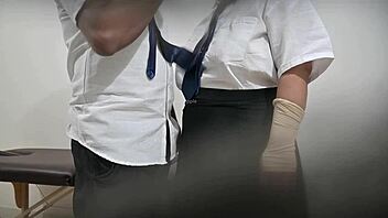 College students sneak passionate sex in empty classroom