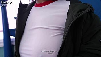 Pretty Korean girlfriend teases in black stockings