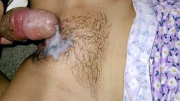 Horny neighbor's pussy and mouth filled with cum