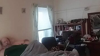 guy strokes small cock in country solo