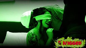 Young Beauty Fucks Two Black Bulls Blind Date Threesome!