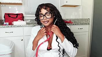 nurse lala trains on huge ebony cock full vid 🔥🍆