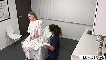 fuck me doctor! horny patient samantha gets pounded by doc and nurse 😈🔥