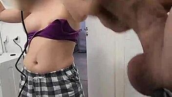 hey check out those big tits while i jerk off in the shower