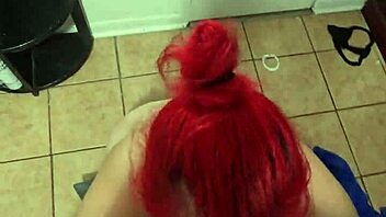 Amber Drops to Her Knees Sucking Daddy's Cock Eagerly