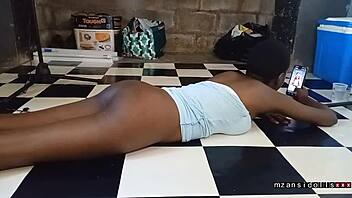 18+ Ebony Teen Fucked Hard in Slams by Lover