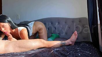 Pretty Babe's Juicy Pussy Lips Ripped Clothes Creampie