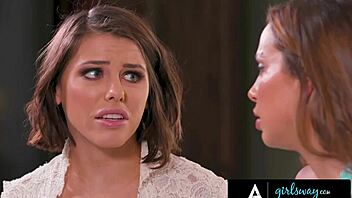 Abigail Mac calms Adriana Chechik's wedding nerves with squirting care part 1