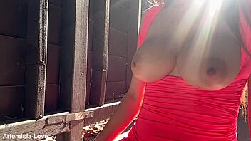 hey italian milf artemisia love bounces her big tits