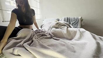 late night pillow games turn into wet pussy licking with my best friend 😘👅💦