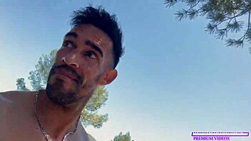 uhh big cock bodybuilder strokes huge meat naked on trail... damn