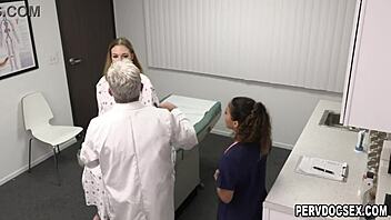 fuck me doctor! horny patient samantha gets pounded by doc and nurse 😈🔥