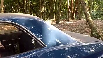 carro broke down so mechanic rips clothes for lesbian latina fun!