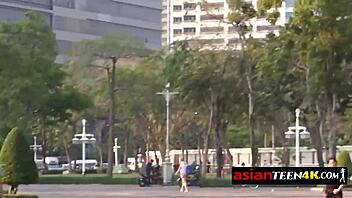 horny tourist hunts petite asian teen for raw outdoor fucking