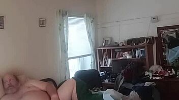 guy strokes small cock in country solo