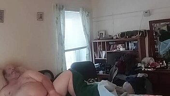 guy strokes small cock in country solo