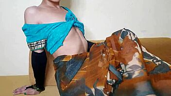 horny girl tests his virgin cock bent over for the first time