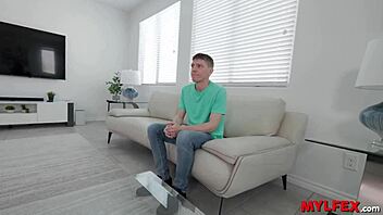 Mylfex Big Ass Milf and Redhead Babe Share Doggystyle Threesome