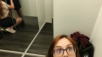 bought her lingerie for sloppy blowjob in store fitting room
