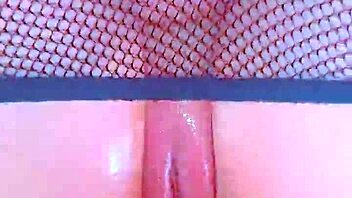 puffy teen pussy in fishnets takes bbc hardcore pounding