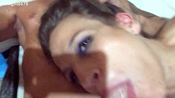Skinny Teen Whore Gags on Monster Cock Till Face Full of Cum!