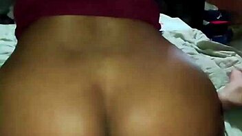 colombian teen sits big cock deep in her huge ass anal