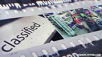 hot thief bent over office desk railed doggystyle by boss condom pussy pounding