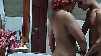 brazilian latina deepthroats big tits spread in hotel bathroom sex