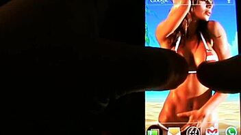 wanna play with these interactive bouncing boobs on your phone wallpaper