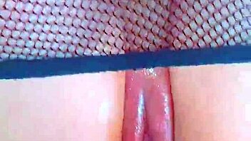 puffy teen pussy in fishnets takes bbc hardcore pounding