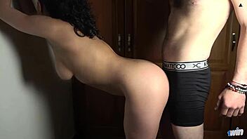 devouring juicy ass against wall with creampie finish