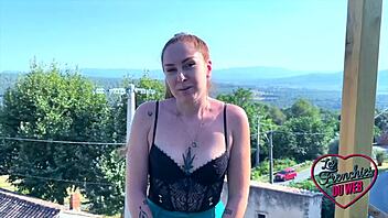 Tattooed lyia craves cocks in mmf lingerie threesome frenzy