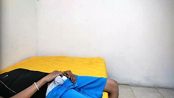 young stud's thick cock throbs wildly in hidden room?