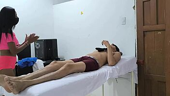 this sensual 20-year-old mulata's perfect ass massage drives me crazy with seduction