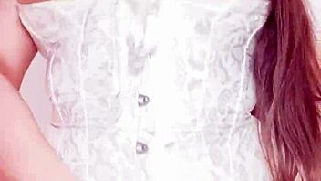 hot latina milf masturbates dripping pussy and ass for her lover in homemade exhibitionist show