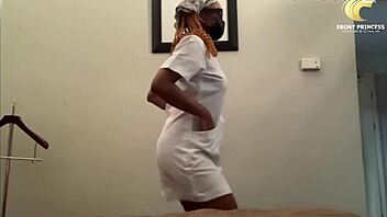 Ebony Nurse Fucks Interviewer for Big Promotion