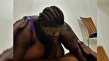 Ssbbw slurps BBC then rides it hard full vid