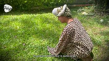 Wild lion leopard mix game turns into outdoor lesbian pussy licking frenzy.