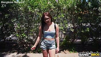 nerdy brunette shaves pussy for hot creampie fuck