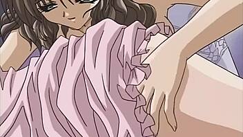 horny woman moans with seductive maid on the bed